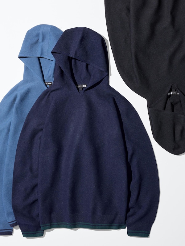 Washable 3D Knit Pullover Hoodie