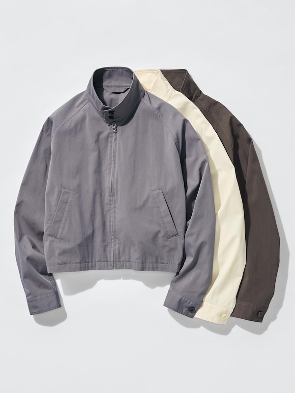 Cotton Blend Short Blouson