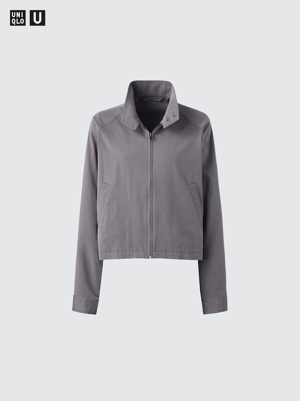 Cotton Blend Short Blouson