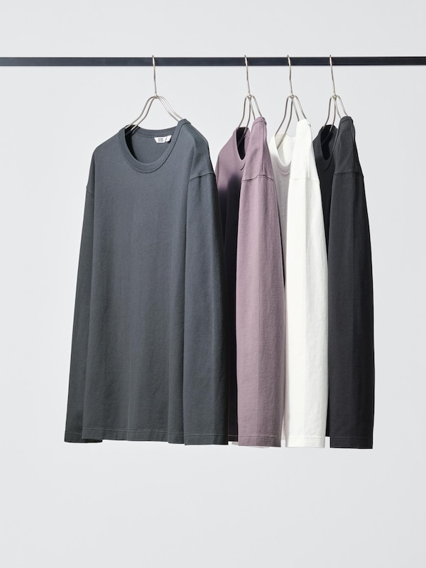Washed Cotton T-Shirt | Long Sleeve