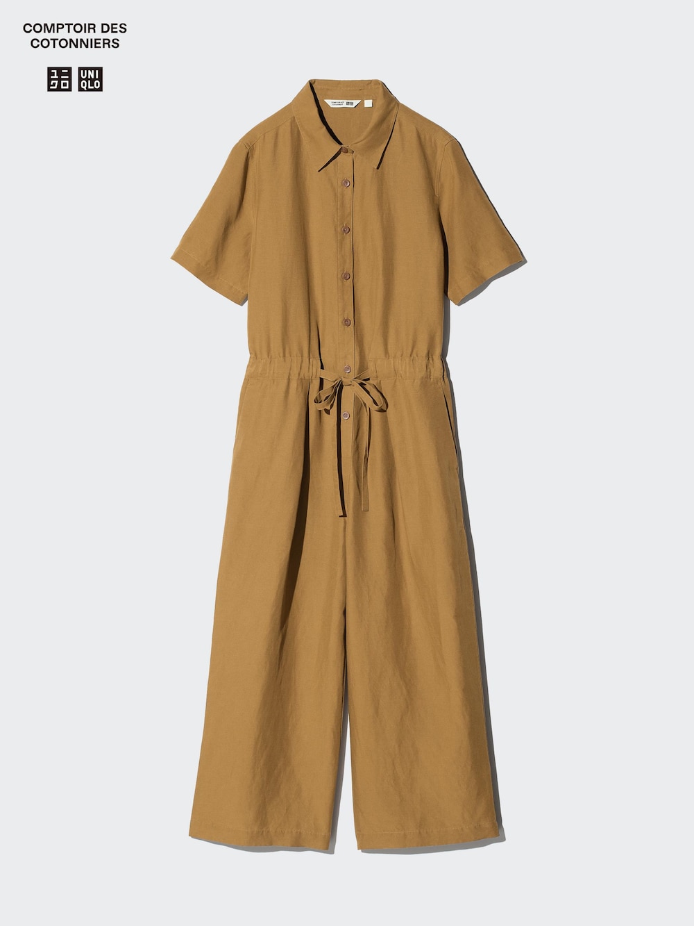 Женские комбинезоны Uniqlo Linen Blend Jumpsuit — фото 3