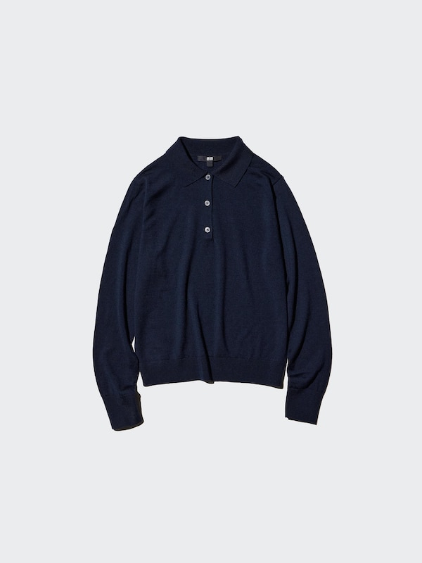 100% Australian Merino Polo Sweater