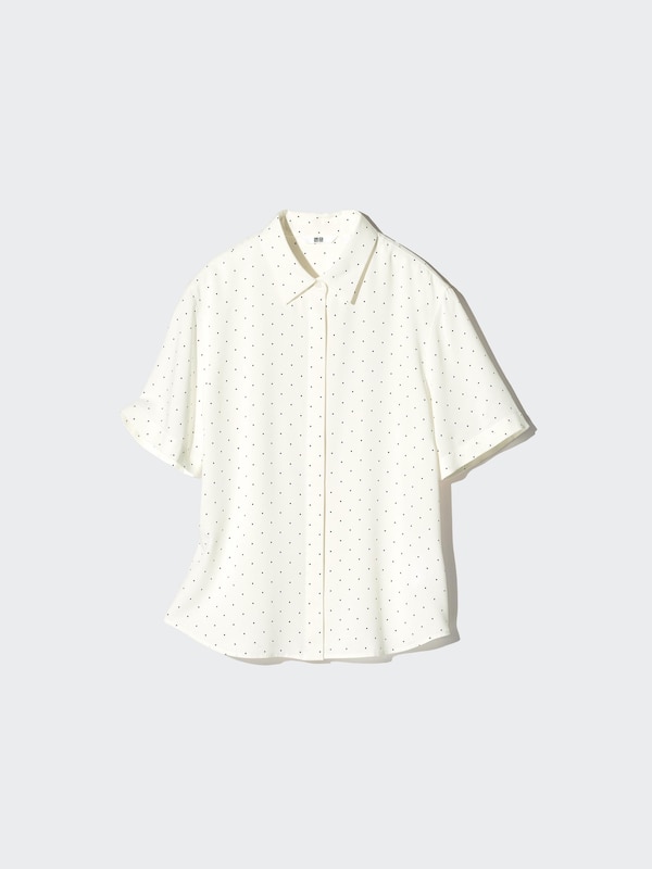 Rayon Short Sleeve Blouse | Dot