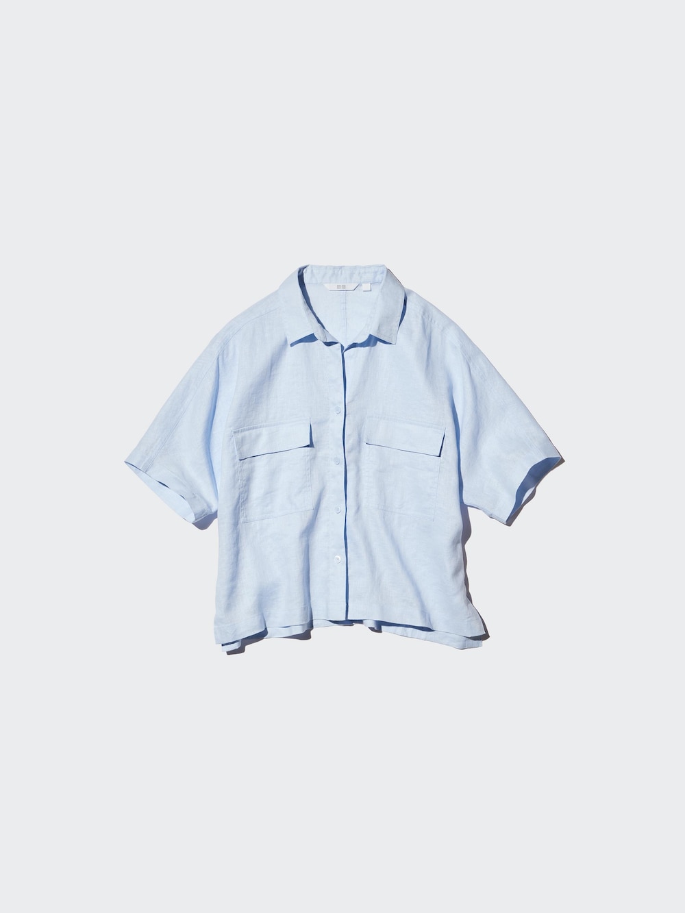 Uniqlo Premium Linen Skipper Boxy Shirt | Short Sleeve — фото 6