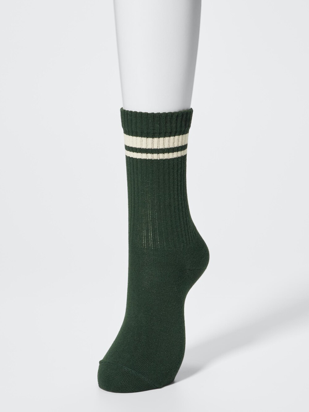 Женские носки Uniqlo Ribbed Socks | 3 Pairs | Striped — фото 2