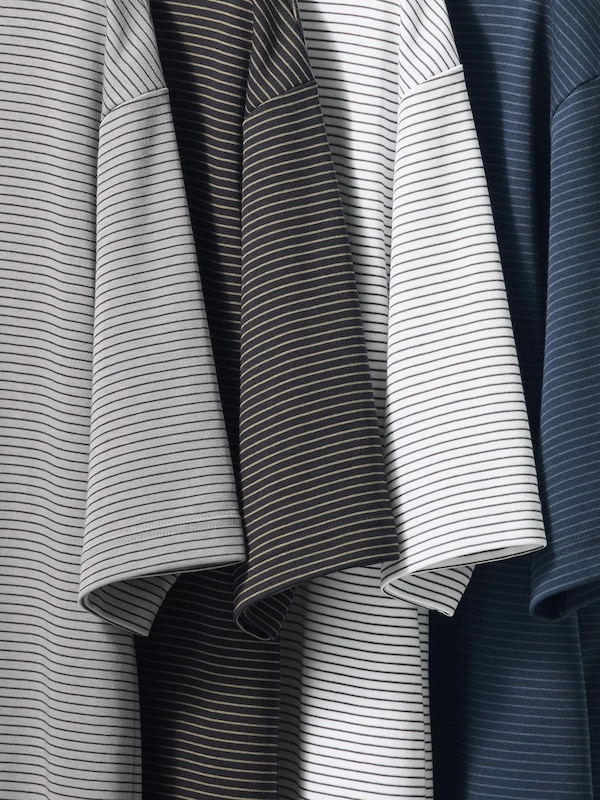 AIRism COTTON OVERSIZED CREW NECK HALF SLEEVE T-SHIRT | STRIPED