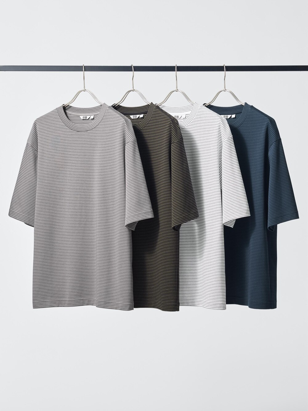 Uniqlo AIRism Cotton Oversized Striped T-Shirt — фото 3