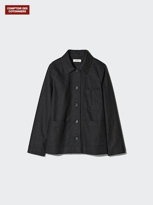 Linen Cotton Blend Jacket