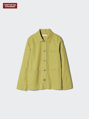 Linen Cotton Blend Jacket