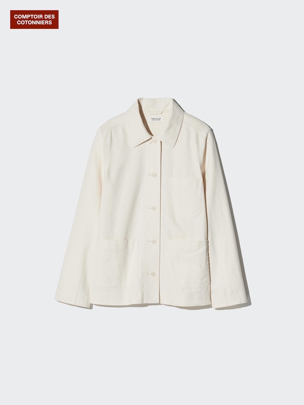 Linen Cotton Blend Jacket