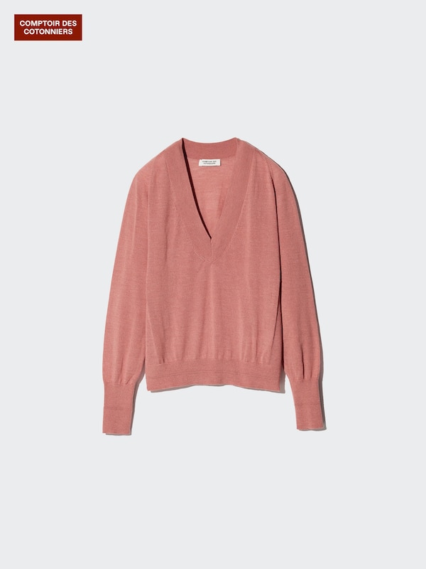 Merino Silk V Neck Jumper