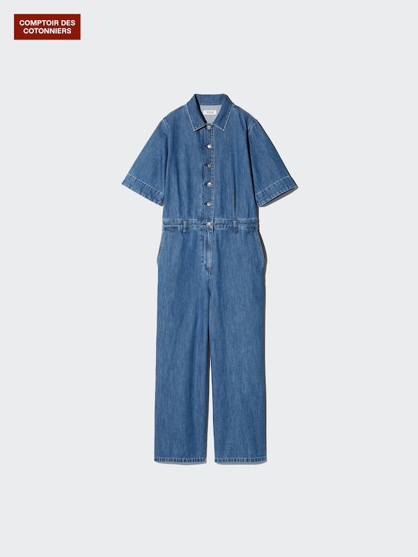 Denim Jumpsuit (Short Sleeve)