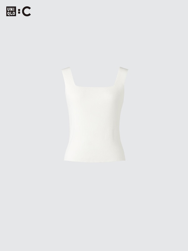 3D Knit Ribbed Sleeveless Sweater