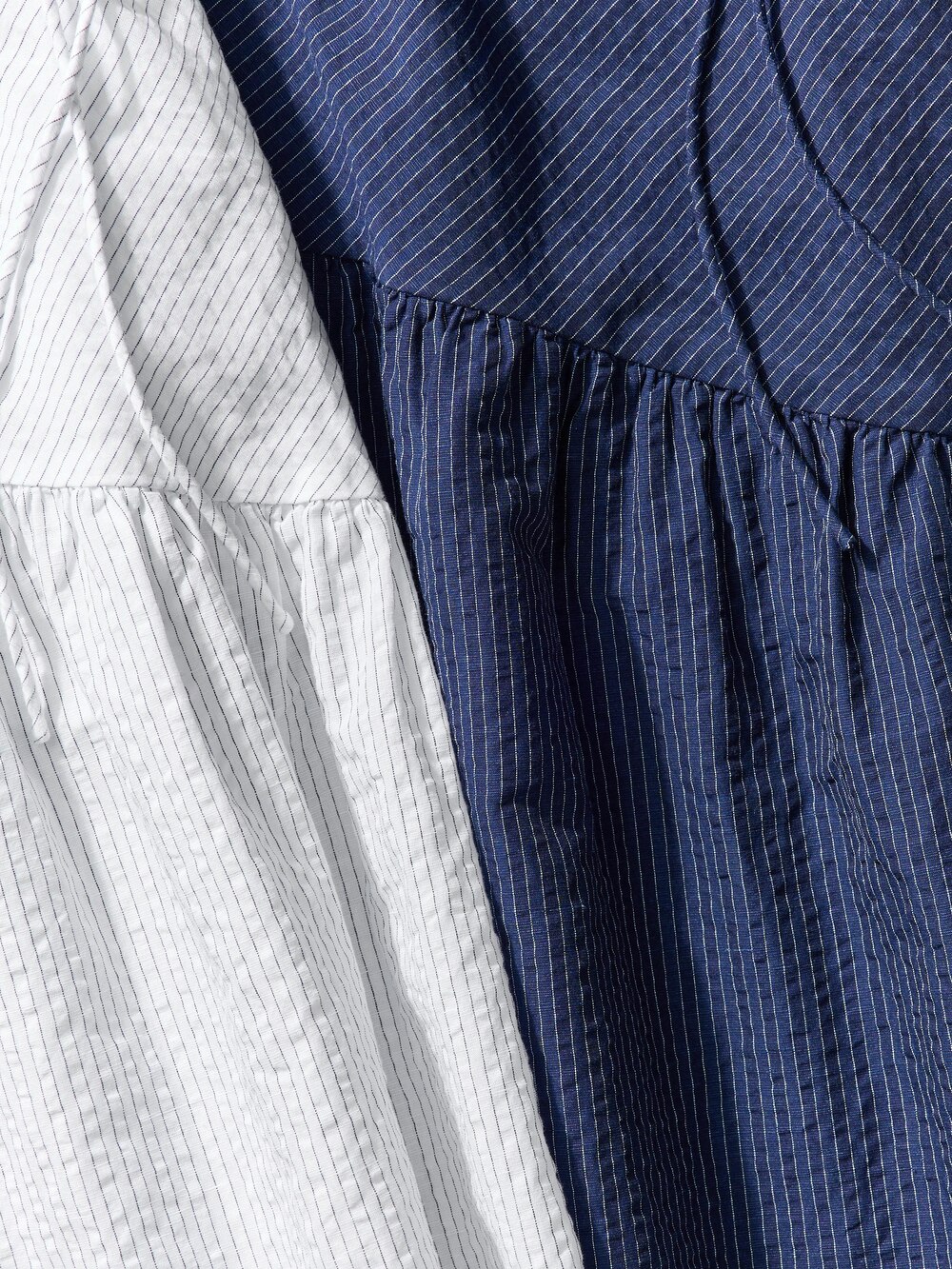 Uniqlo Linen Blend Tiered Dress | Stripe — фото 3
