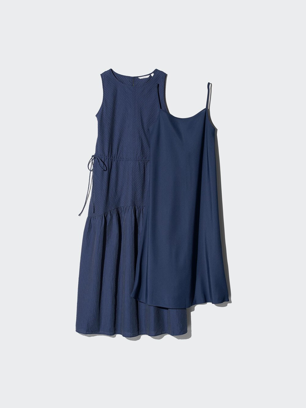 Uniqlo Linen Blend Tiered Dress | Stripe — фото 5