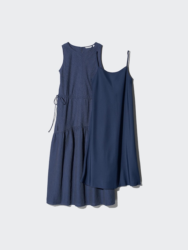 Linen Blend Tiered Dress | Stripe