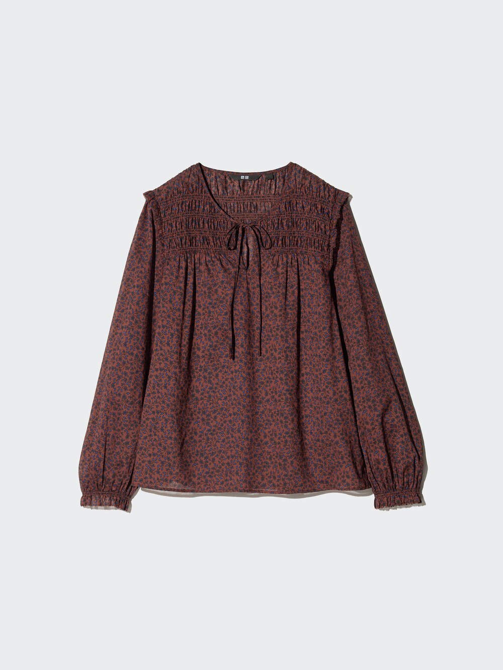 Uniqlo Light Cotton Shirring Blouse | Print — фото 2