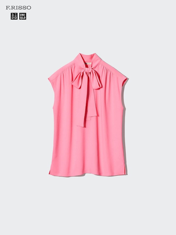 Bow Tie Sleeveless Blouse