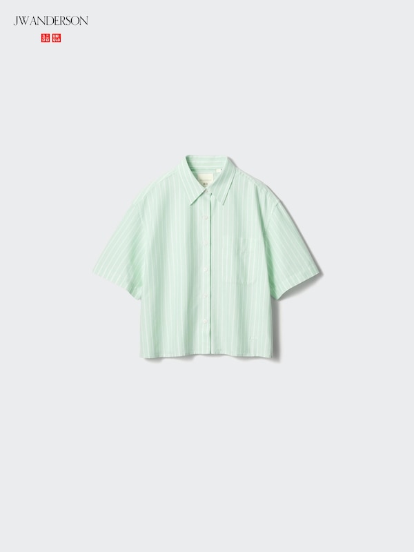 Oxford Boxy Short Sleeve Shirt | Striped