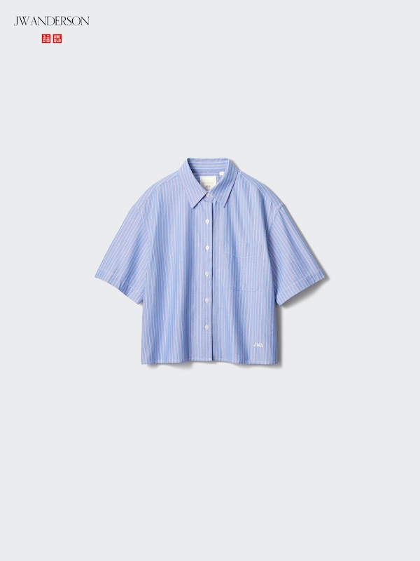 Oxford Boxy Short Sleeve Shirt | Striped