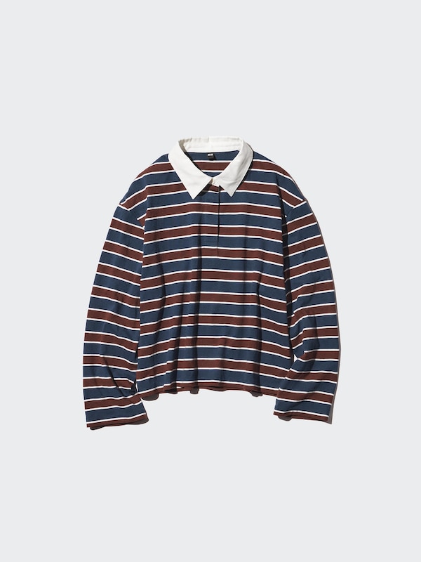 Washed Cotton Polo Shirt Striped