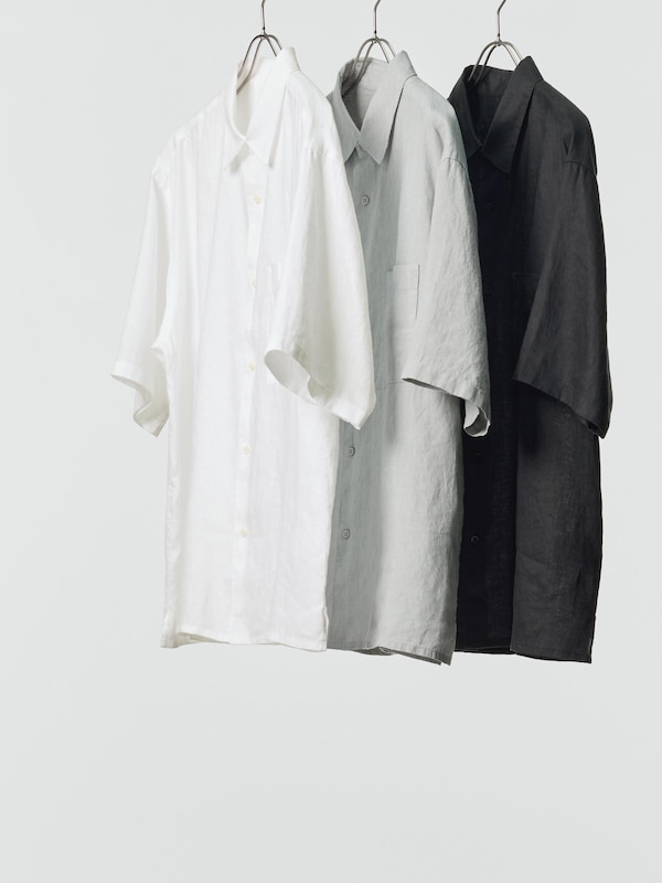 Premium Linen Oversized Shirt | Short Sleeve