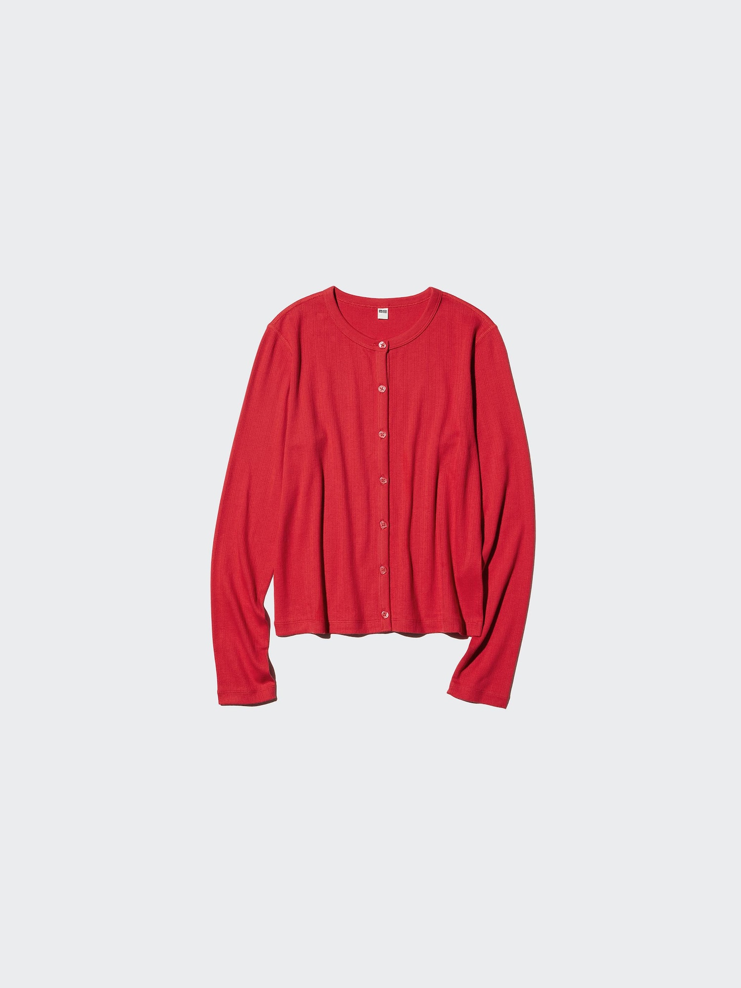 UNIQLO Women's Pointelle Cardigan, Red