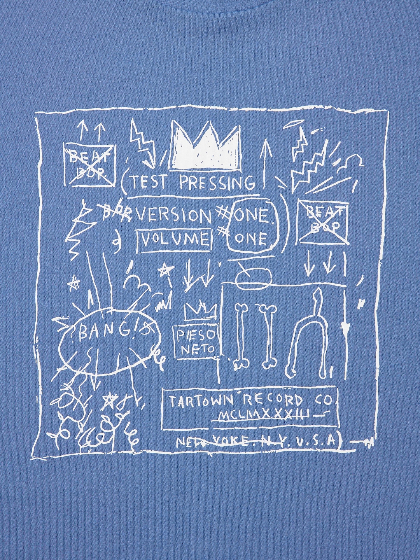 Футболка Uniqlo NY Pop Art UT с принтом, Jean-Michel Basquiat, цвет: Синий — фото 4