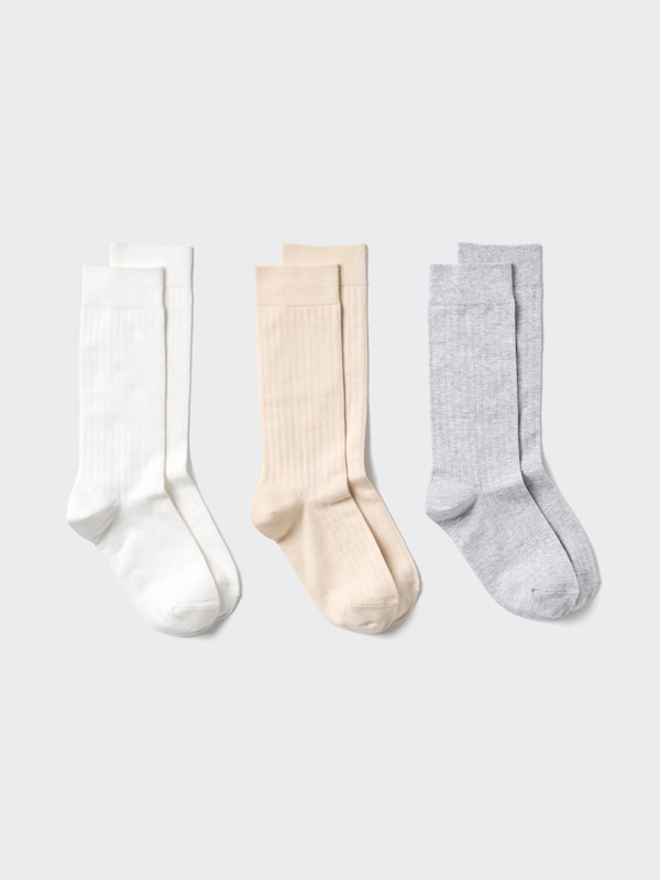 CHAUSSETTES À CÔTES LARGES (3 PAIRES)