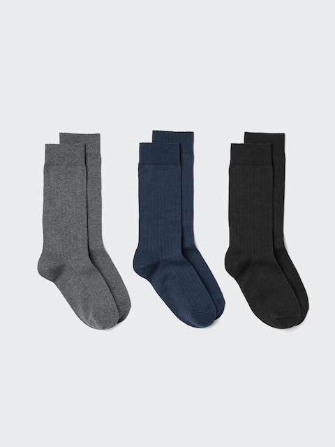 Женские носки Uniqlo Wide Ribbed Socks | 3 Pairs