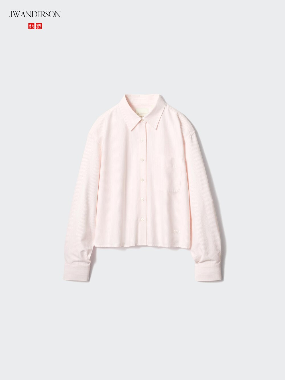 Uniqlo Oxford Boxy Cropped Shirt | Striped — фото 4