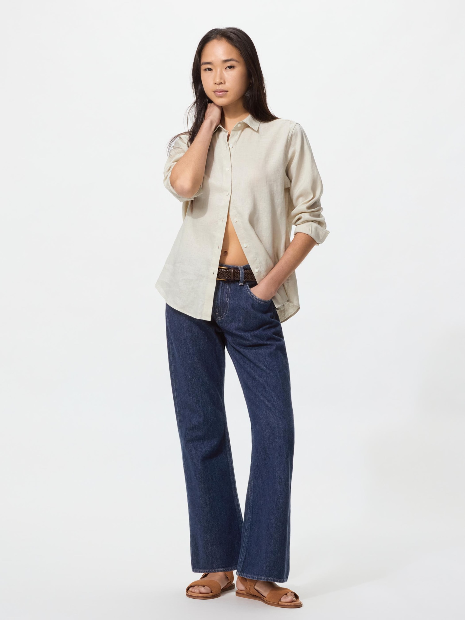 Uniqlo Women Bootcut Jeans Blue 28 inch 2