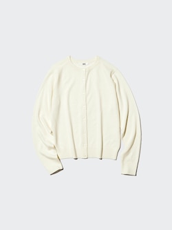 100% Merino Crew Neck Cardigan