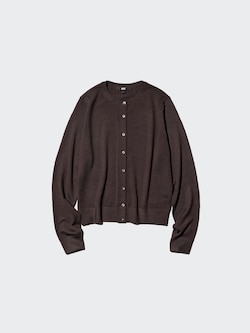 100% Merino Crew Neck Cardigan