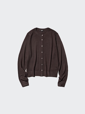100% Merino Crew Neck Cardigan