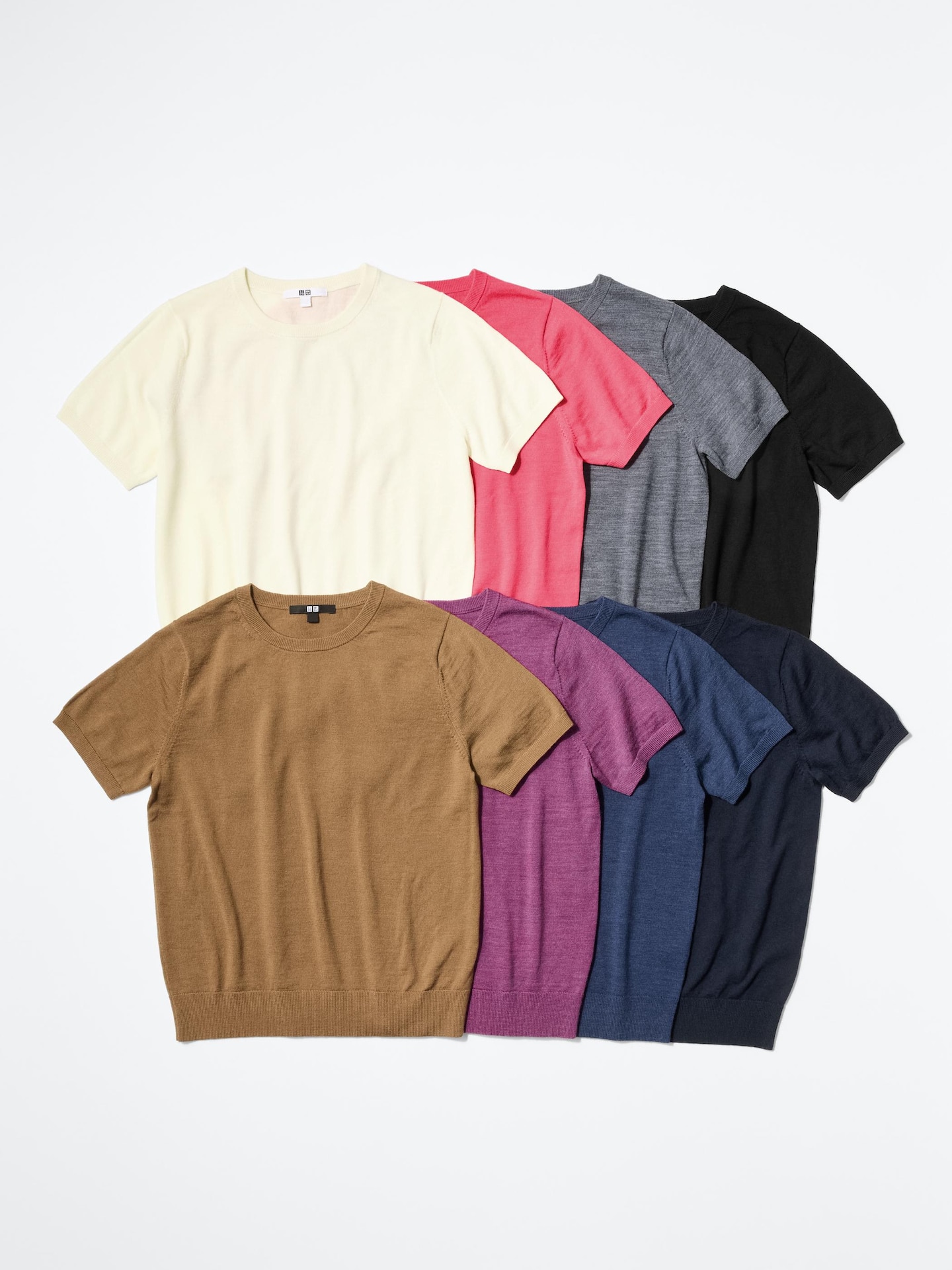Женский свитер Uniqlo из мериноса с коротким рукавом, цвет: Чёрный — фото 3
