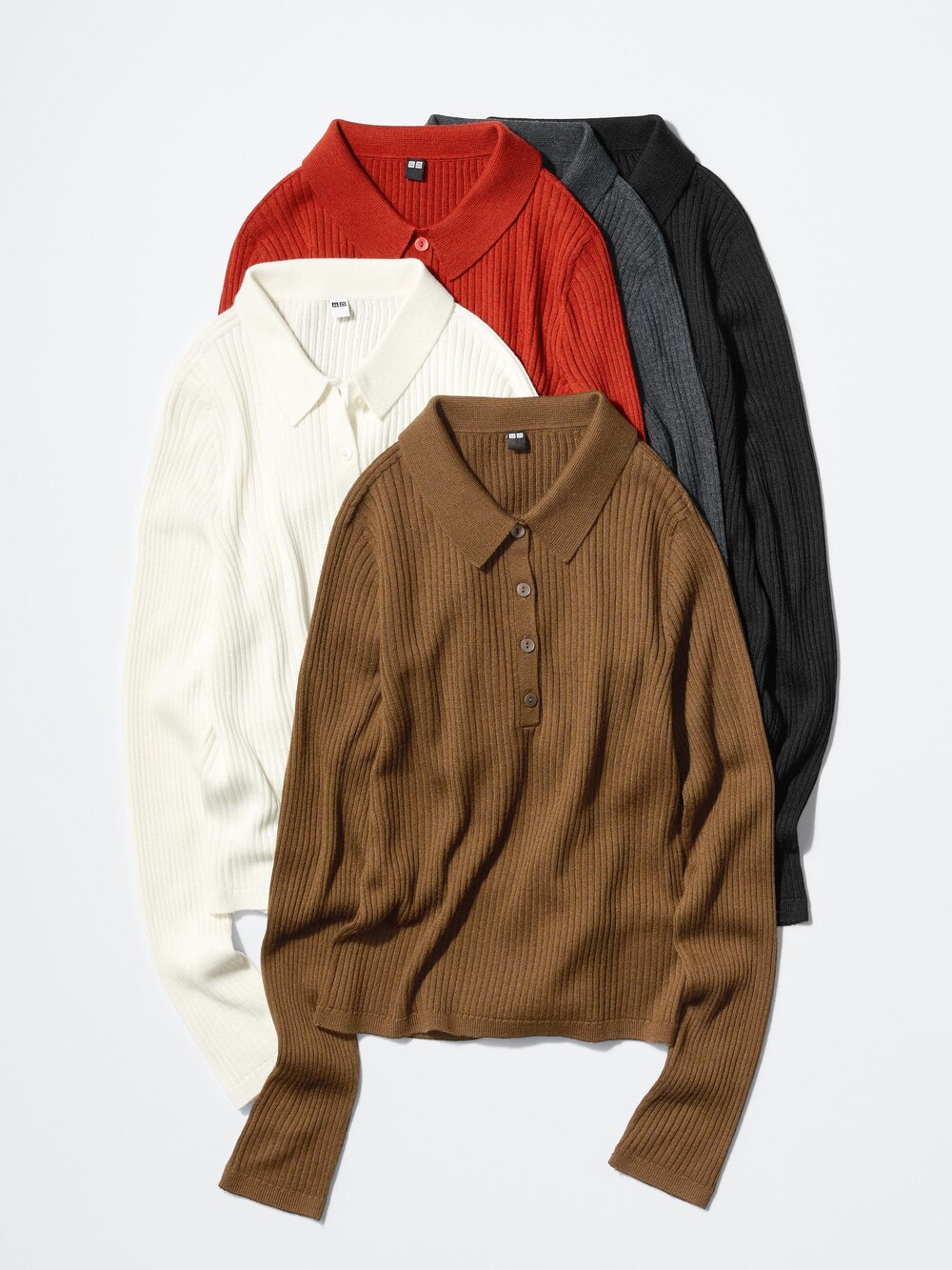 Женские свитеры Uniqlo 3D Knit Merino Blend Polo Sweater — фото 3