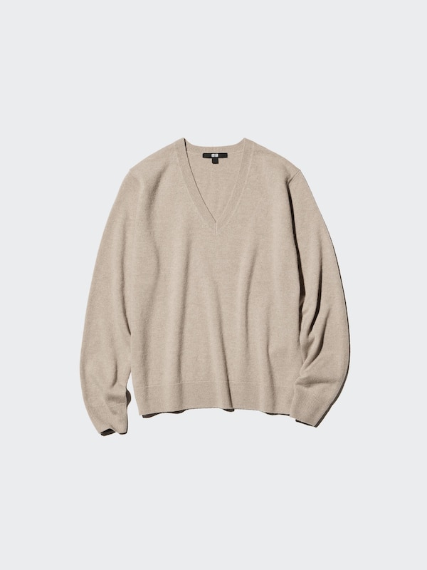 100% Cashmere V Neck Jumper