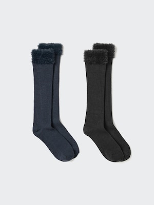 HEATTECH High Socks (Shaggy, 2 Pairs)