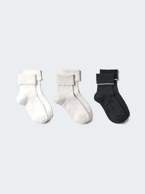 Детские носки Uniqlo Socks 3 Pairs | Scallop