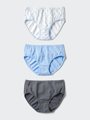 Cotton Stretch Briefs (Ribbon, 3 Pairs)