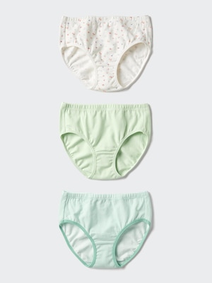Cotton Stretch Briefs (Flowers, 3 Pairs)