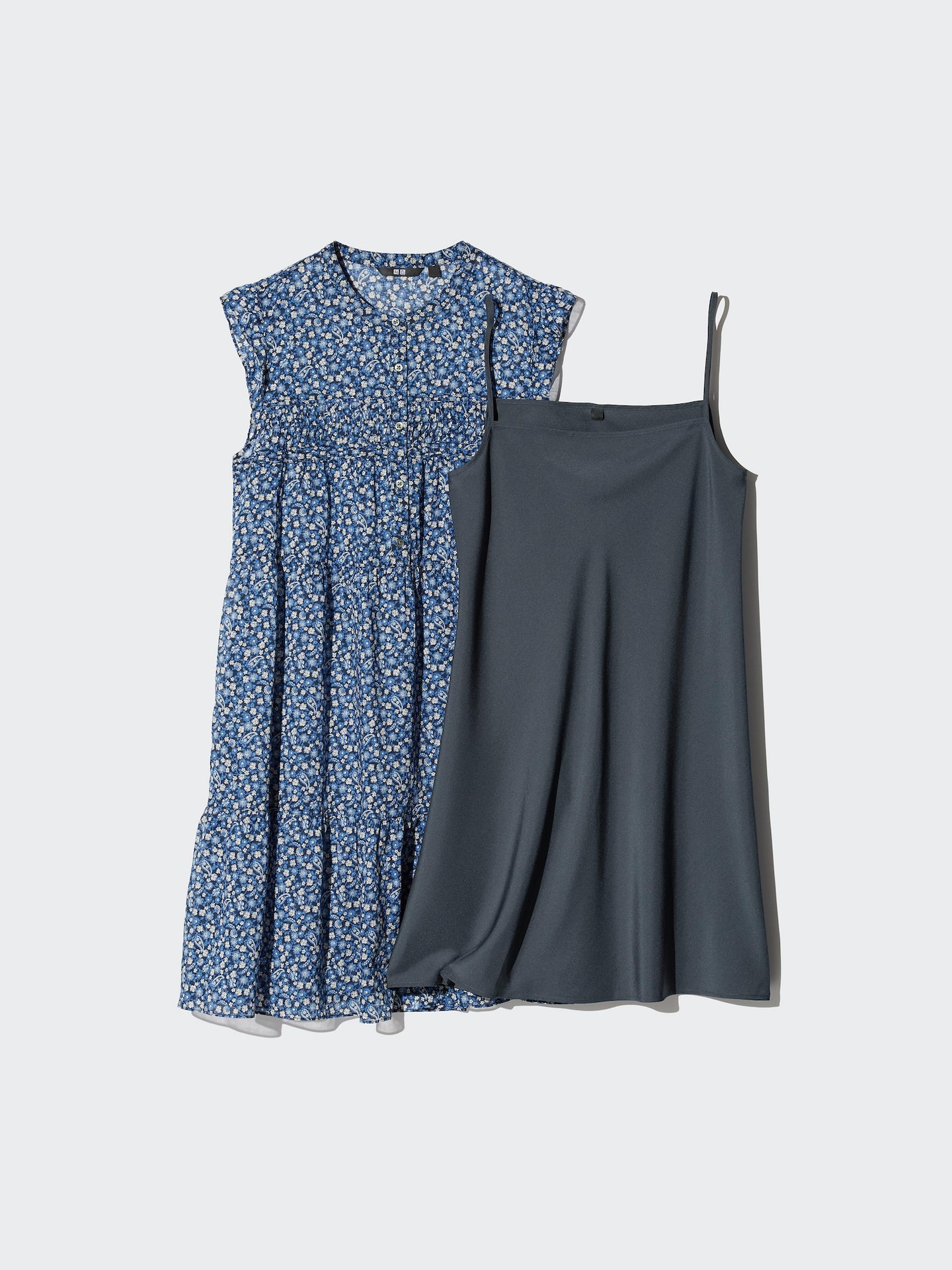 Женское многоярусное платье Uniqlo из лёгкого хлопка с принтом, цвет: Чёрный — фото 4