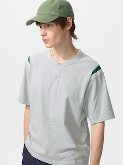 Oversized Henley Neck T-Shirt