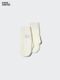 KAWS WINTER HEATTECH Souffle Yarn Knitted Mittens