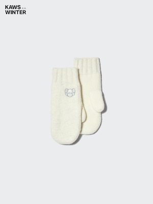 KAWS WINTER HEATTECH Soufflé Yarn Knit Mittens