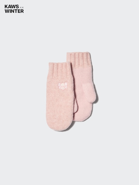 Kaws Winter Heattech Soufflé Yarn Knit Mittens