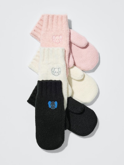 KAWS WINTER HEATTECH KNITTED MITTENS