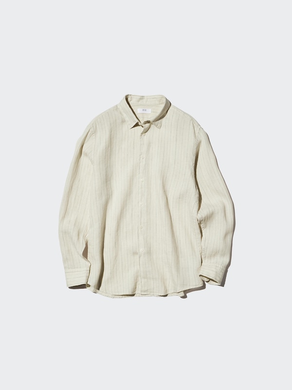 100% Premium Linen Shirt (Striped)