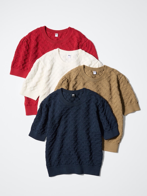 Pointelle Sweater | Short Sleeve